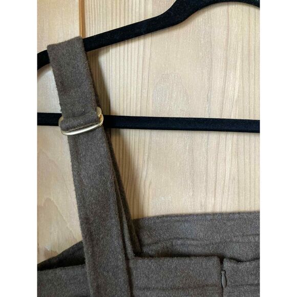 GAP X CULT GAIA Brown Wool Mini Dress w/ Gold Hardware, Size 6 - Picture 5 of 7